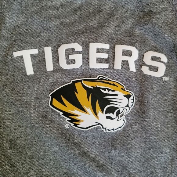 M MU Majestic MISSOURI UNIVERSITY MIZZOU TIGERS zip jacket pockets gray medium - Picture 9 of 11
